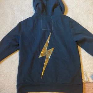 AVIATOR NATION HOODIE GOLD LIGHTING BOLT